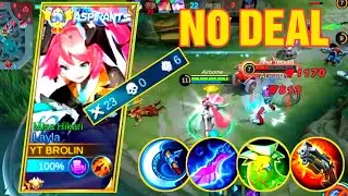 Layla 23 Kills Monster Gameplay ( No Deal ) ~ Build Top 1 Global Layla ~ Mobile Legends