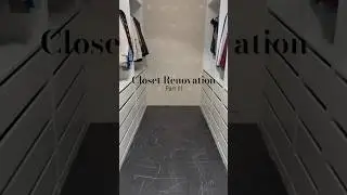 DIY Closet Renovation with IKEA PAX units and tile flooring. #ikeahack #closet #homerenovation #tile