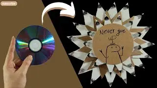 How to turn a CD into a decorative object with simple tools in 3 minutes/Handmade stuffs