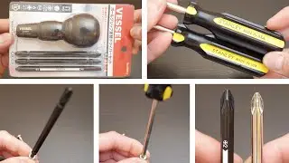 Vessel JIS vs US Stanley Phillips 🪛 Screwdriver Comparison [ASMR]