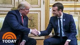 Trump Attacks Macron Upon Landing In France | TODAY