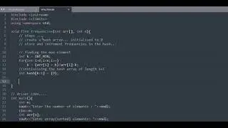 Find Frequencies of Array Elements, C++ Implementation.