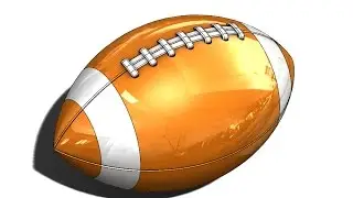 SolidWorks Tutorial #261 : American football (curved pattern / surfacing)