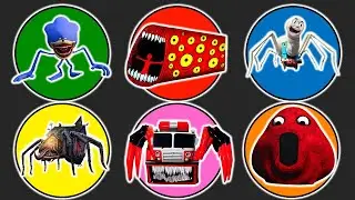 Spin Wheel Shin Sonic, Train Eater, Thomas Lipan, Monster House Head, Fire Truck Eater, Pou
