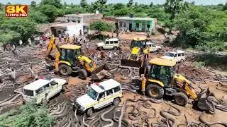 Hundreds of Snakes in Village! Police and JCB Join Forces in Shocking Rescue 🐍🚓