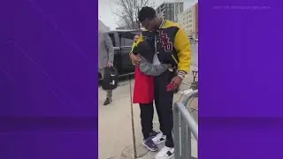 Former UofL basketball player, three-time all star meets young fan