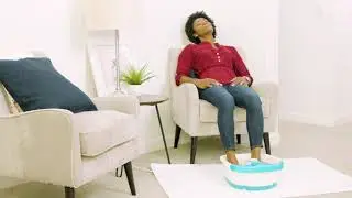 HoMedics Bubble Mate Foot Spa, Toe Touch Controlled Foot Bath with Invigorating Bubbles and Splash P