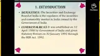 The Security Exchange Board of India : Definition,role,objective,function, structure.