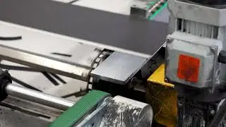 SPC flooring process at factory