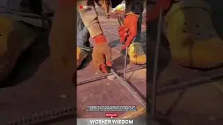 Foundation Rebar Tying | Worker Securing Steel for Strong Foundation #constructionwork #construction