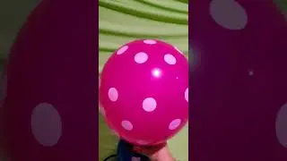 PINK POLKA DOT BALLOON INFLATION AND DEFLATION!!!
