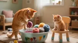 A Fun Adventure of a Brave Cat | Watch with Me What He Did with the Rabbit 🐱🐰