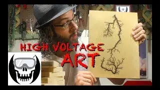 High Voltage Lightning Art - Making Lichtenberg Figures on Wood!