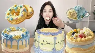 Asmr🍰Eating 🍰 (Soft And Waxy Sound) 크림丨먹방丨Mukbang丨Satisfying丨Eatings