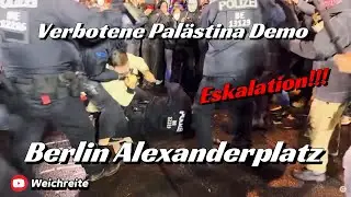 Verbotene Pal&auml;stina Demo am Alexander Platz in Berlin eskaliert!!! 7.10.25