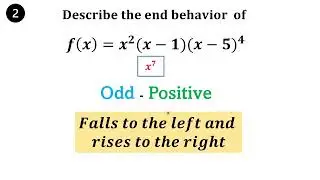 End Behavior of Graph of a Polynomial Fuction