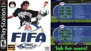 FIFA 2001 &ndash; Real Madrid vs Barcelona | El Cl&aacute;sico Gameplay on PS1 (PlayStation 1) FULL HD