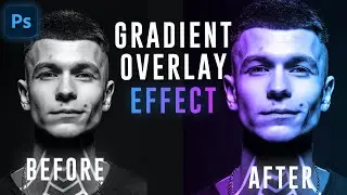Colorful Gradient Overlay Effect - Portrait Dual Lighting Effect - Photoshop Tutorial
