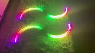 POILOVES Cosplay Lights LED POI Staffs S-Shape with 241 Color Light Modes
