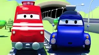 Troy The Train and the Tanker in Car City| Cars & Trucks cartoon for children