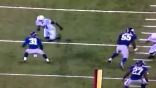 Wildest catch ever by Reggie Wayne WOW vs Giants (Colts)