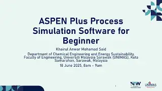 Introduction to ASPEN Plus V14 - National Training Week 25