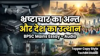 End of corruption and upliftment of the country | BPSC Mains Essay Audio | Topper Copy Style/70th...