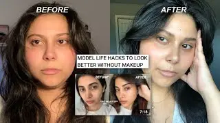 i tested model hacks to look better without makeup *does it actually work?*