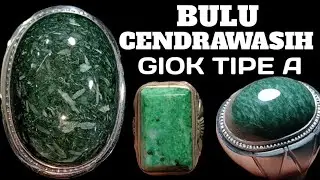Batu giok Nabire tipe A bulu cendrawasih Dark green light green mowsitsit green Apple