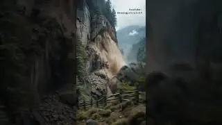 &ldquo;Terrifying Mountain Collapse Caught From Above! 🌋🚁&rdquo; #shorts