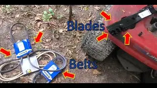 Installing the belts on a Craftsman DYT 4000
