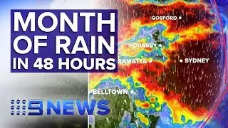 Late winter deluge causing flash floods in Sydney | Nine News Australia