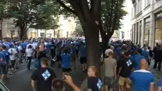 Przemarsz kibiców Lecha Poznań.wmv