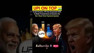 UPI Surpasses VISA: Becomes No.1 Real-Time Payment System 🌍💳 #upi #india