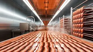 How Bacon Is Made in a Factory &ndash; From Pork to Packaging | Bacon Production Process | HOW IT'S MADE