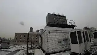 Rooftop generator service in the snow!!