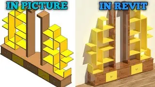 How to Design Modern Shelf in Revit | Tutorial urdu hindi 2025 | Interior design