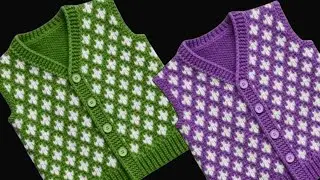 2 रंग का शानदार स्वेटर डिजाइन/ 2 Colour new Sweater Design/Double Colour knitting/Do Rang ka design 