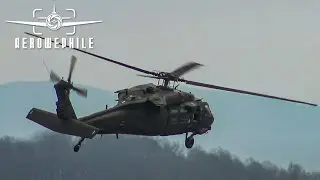 United States Army Sikorsky UH-60L Black Hawk Helicopter Startup and Departure from KTRI 23Mar23
