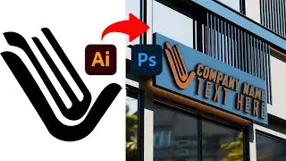 How to design a 3D Mockup Logo on Outdoor sign post in Adobe Illustrator and Photoshop