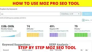 How To Use Moz Keywords Research Tool For Beginners In Hindi