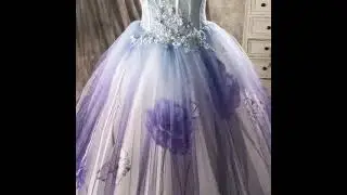 Chic / Beautiful Flower Fairy Purple Glitter Prom Dresses