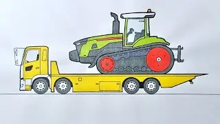 How to Draw a Flatbed Truck | Step by Step