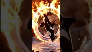 Unreal Orca FIRE Hoop Jump! 💥🐋