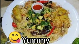 MASAKAN ARAB NASI AYAM MANDHI & SALADS' KENTANG TERONG YUMMY 😋 !? RESEP MASAKAN  ARAB WAJIB COBA