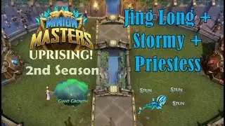 Minion Masters: Fast Win (1:27) - Jing Long (NEW CARD), Stormy, Priestess Stun/Heal Rush ft. Jamodon