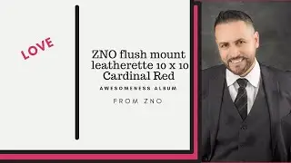 ZNO flush mount  leatherette 10 x 10 Cardinal Red