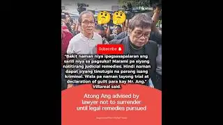 Atong Ang advice by lawyer not to surrender?🤔 #showbiz #showbizph #philippinepolitics #showbiznews