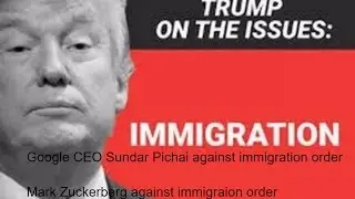 Google CEO Sundar Pichai against Donald Trump's immigration order