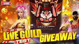 FREE FIRE LIVE CUSTOM ROOM GIVEAWAY | FF LIVE TEAM CODE GIVEAWAY | LIVE GUILD TEST 🔥| ANNIGAMING009